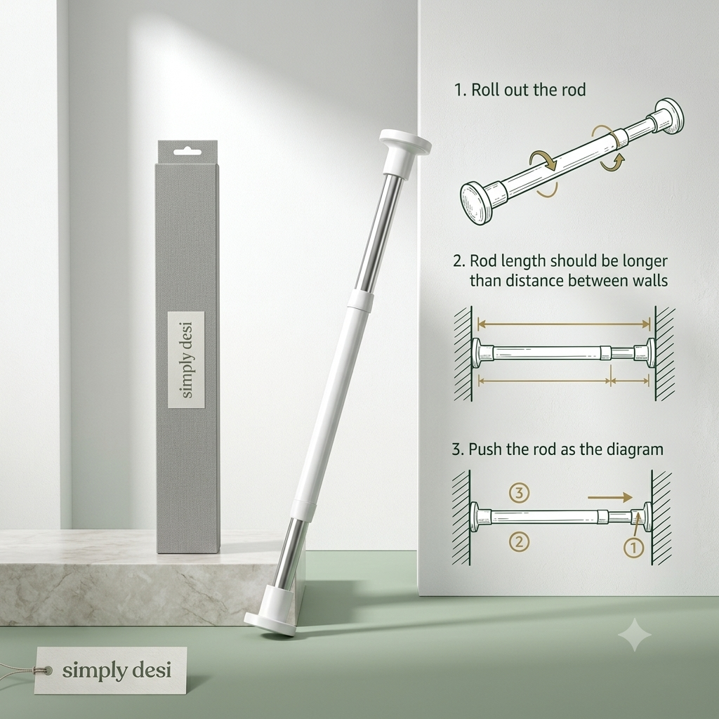 Drill-Free Multifunctional Adjustable Rod